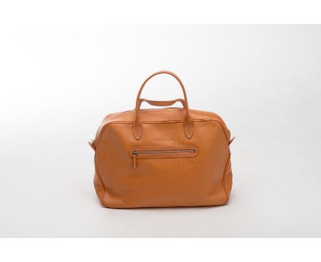 Longchamp, sac bowling en cuir grainé orange.H. 29x45 cm.Vintage VintageVintage Mode et Accessoires - Vintage, Fashion and Ac