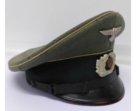 A German Army N.C.O. WWII peaked cap, a/f