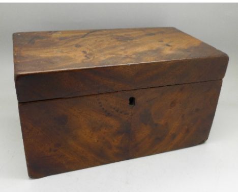 A 19th Century caddy, lacking inner lids