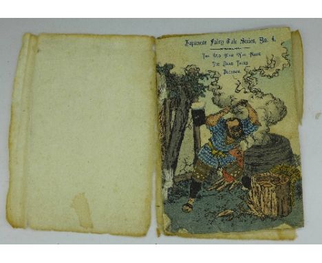A Japanese Fairy Tale series No.4, The Old Man Who Made The Dead Trees Blossom, published by Hasegawa, on crepe paper, hand c