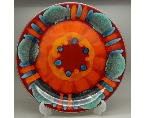 A Poole Volcano pattern plate, 27cm