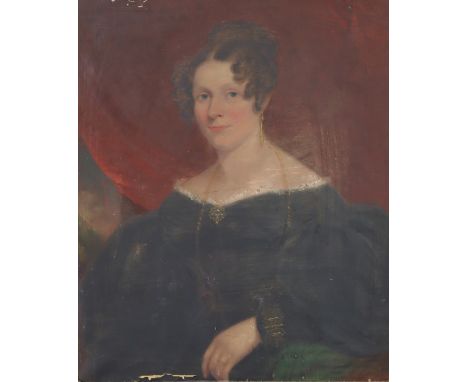 ENGLISH SCHOOL, early 19th century.  A Portrait of Mary Newby, daughter of Revd. George Newby, (b. 1804, later Mrs Mary Warde