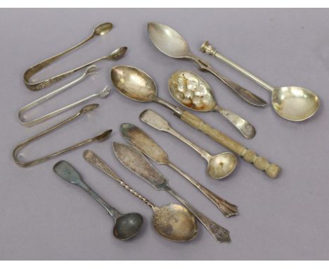 An Elizabeth II silver caddy spoon, Birmingham 1966 by Hampton Utilities (0.57 oz); a ditto silver jam spoon, Sheffield 1967 