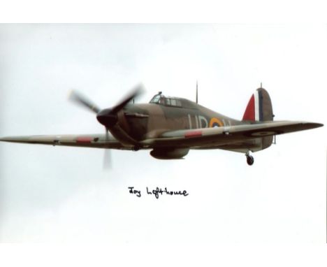 WW2 ATA PILOT - 8x12 inch photo of a Hurricane signed by Joy Lofthouse who joined the Air Transport Auxilliary (ATA) in 1943.