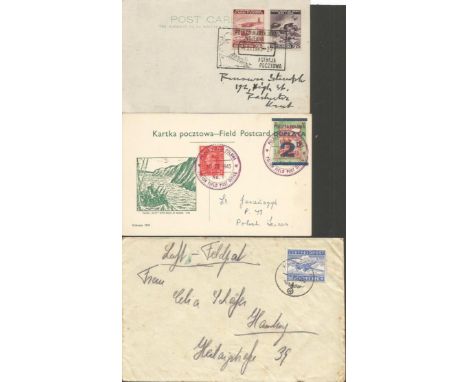 Wartime Philately and Ephemera Collection. Nice batch of vintage items including 1941 Polish Postal Service Resumed cover wit