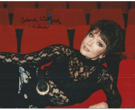 Deborah Watling autographed photo. 8x10 inch colour photograph autographed by Deborah Watling, best known as Victoria, the Do