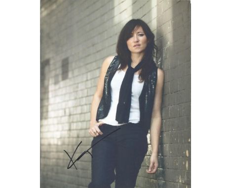 K T Tunstall autographed photo. 8x10 inch colour photograph autographed by Scottish singer-songwriter K T Tunstall.  Good con