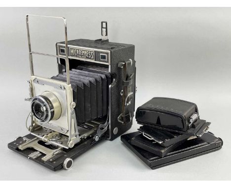 MPP MICRO-PRESS 5X4 LARGE FORMAT PRESS CAMERA OUTFIT, c. 1950s, comprising MPP body, with Schneider-Kreuznach Angulon 90mm f6