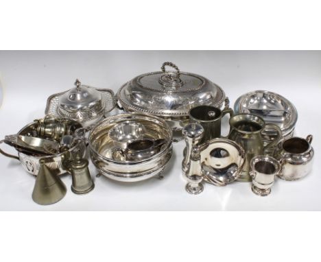 Quantity of Epns wares to include tureens, cruets, pepper grinder etc (a lot)