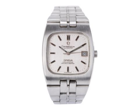Omega Constellation Chronometer DateUm 1970, Automatik, Gehäuse Stahl, Breite Gehäuse 33 mm, Armband Stahl, Omega-Klappschlie