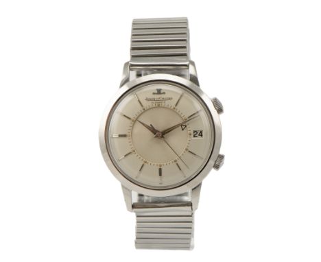 Jaeger-LeCoultre MemovoxUm 1970, Automatik, Gehäuse-Nr. 860439, Gehäuse Stahl, Flexband Stahl, später ersetzt, Länge ca. 17 c