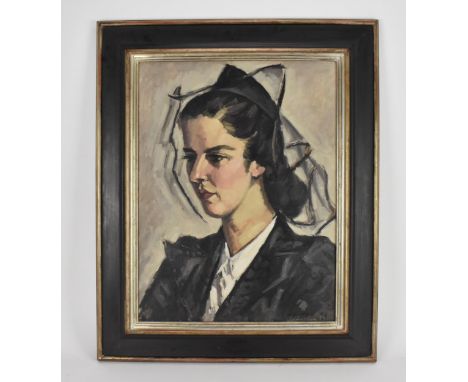 Emile Francois Chambon (1905-1993) French, portrait of 'Milly Palkeritch', 1929, signed and dated lower right, inscribed to v