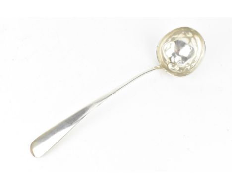 A 19th century Austrian loth silver ladle, of plain form, hallmarked to the end of the handle, 1852, with Viennese cross-shie
