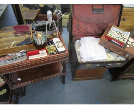 a good mixed lot to include a quantity of 19th century stamped plaster classical antiquity medallions, an Alessi lemon squeez