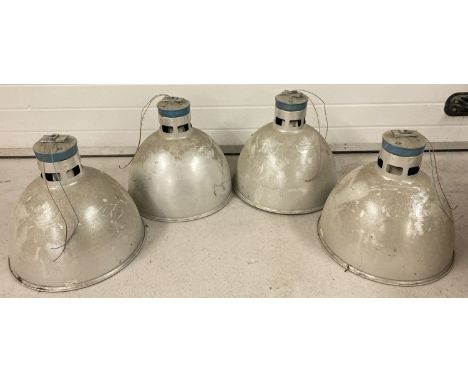 4 large vintage Simplex lighting, metal ceiling lights.   Approx. 48cm diameter.