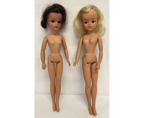 2 vintage Sindy dolls. 1976 brunette Fun Time Sindy and a blonde 1980 2nd generation Sindy.  