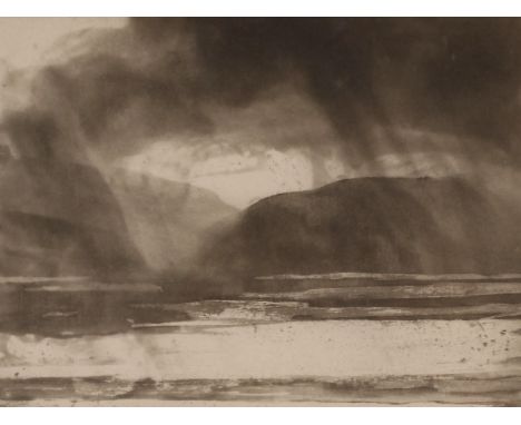 Norman Ackroyd R.A., pencil signed etching "Bounty Bay", 13/90 plate 17cm x 21cm&nbsp;