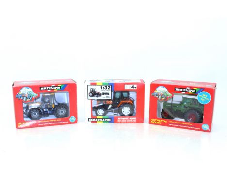 Britains JCB Fastrac 1135 No.9440; Britains Renault TZ16 tractor No.9497; and Britains Fendt 315LSA&nbsp; tractor No.9443