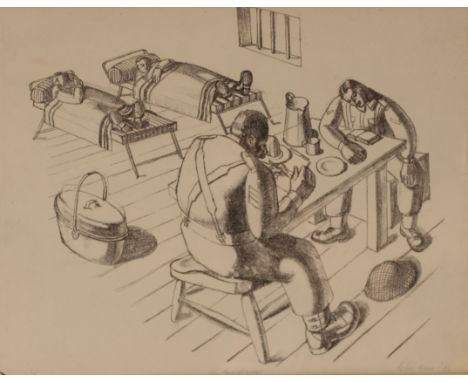Colin Moss 1914-2005, "The Guard Room", pencil signed artists proof lithograph 28.5cm x 37cm&nbsp;