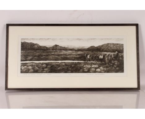 Kar&oacute;l&iacute;na L&aacute;rusd&oacute;ttir,&nbsp;1944-2019 Icelandic, "And He Maketh Straight The Road" pencil signed e