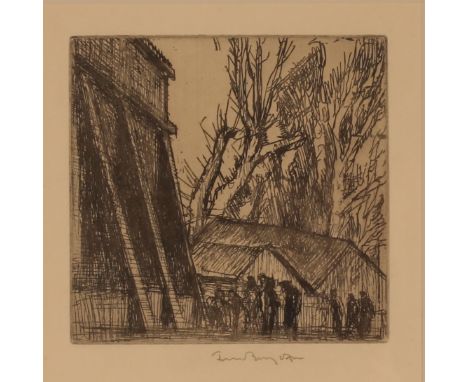 Sir Frank Brangwyn 1867-1956, etching from L'ombre de la Croix, pencil signed image 14cm x 15cm&nbsp;