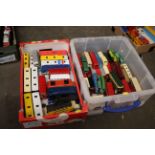 A collection of various unboxed Dinky and Corgi buses and coaches