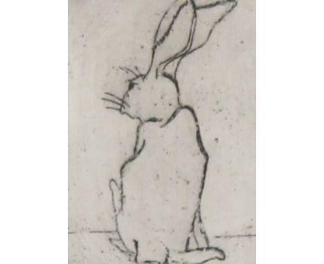 S Rollo, "Bad Hare Day" pencil signed etching 26/200; another S. Rollo, "Jolly Stoat" 14/200