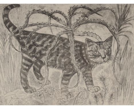 Richard Bawden born 1936, "Through The Jungle", pencil signed etching, limited edition 15/85, plate 29cm x 35.5cm