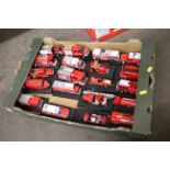 A collection of twenty named rescue and response vehicles all set to plastic plinths