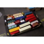 A collection of Corgi, Matchbox and other buses and coaches (unboxed)