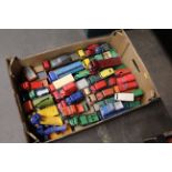 A collection of vintage Dinky vehicles including Foden and Guy lorries, Bedford etc. and other light