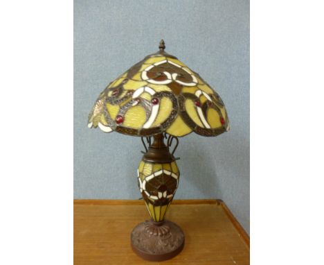 A Tiffany style table lamp