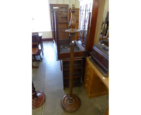 A beech standard lamp