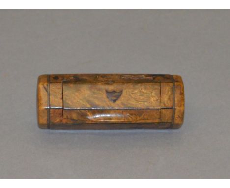 Antique burr wood snuff box