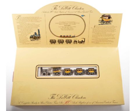 Bachmann USA HO Gauge 40-130 'The De Witt Clinton' Train set,  comprising 0-4-0 steam Locomotive and Tender and three passeng