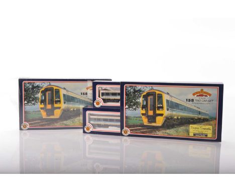 Three Bachmann boxed 00 Gauge WYPTE Metro and Scot Rail Class 158 2-Car DMU Train Packs (2 Packs), 31-502 WYPTE METRO and 31-