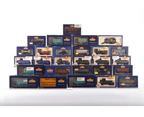 Bachmann boxed 00 Gauge Scrap and MEA Mineral wagons and Tank wagons with other mixed Goods Rolling Stock (27), POA/SSA blue 