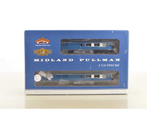 Bachmann 00 Gauge 31-255DC Midland Pullman Nanking blue Six Car Unit, comprising Power Car, Dummy, two Kitchen Cars and two P