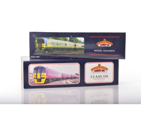 Three Bachmann boxed 00 Gauge Northern Spirit TransPennine Express 3-Car  and Wessex Trains/Alphaline 2-Car Class 158 DMU Tra