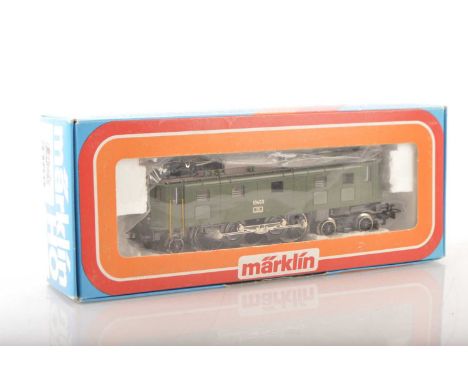 A vintage Marklin HO Gauge 3-rail Swiss (SBB/CFF) overhead Electric Locomotive,  ref 3169, a 1-Co-2 in SBB green livery as No