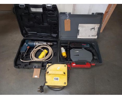 2 cased 110V power tools (2 speed drill &amp; Hammer drill) plus 240V to 110V transformer