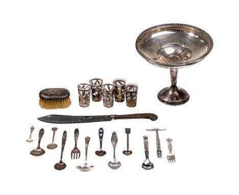 Sterling Silver Hollowware and Flatware Assortment  (20) weighted and non-weighted items including a Georg Jensen 'Acorn' (3)