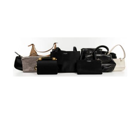 Designer Handbag Assortment  (10) items; (4) Coach including a leather shoulder bag, a logo shoulder bag and (2) leather hand