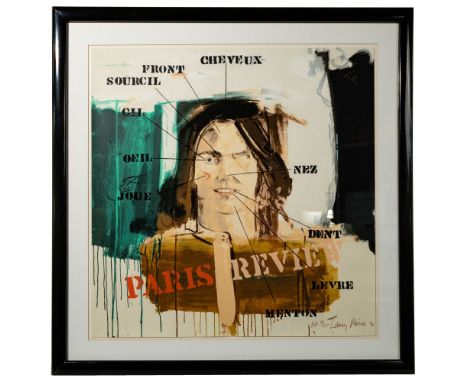Larry Rivers (American, 1923-2002) 'Parts of the Face: French Vocabulary Lesson' Lithograph  1991, pencil signed and numbered