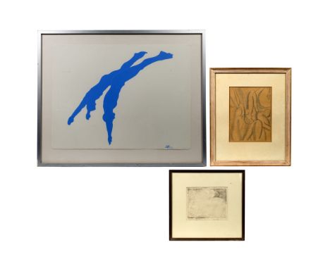 Gordon J. Dorn (American, b.1943) 'Miami Beach V' Gouache and Print Assortment  2003, signed lower right, having informationa