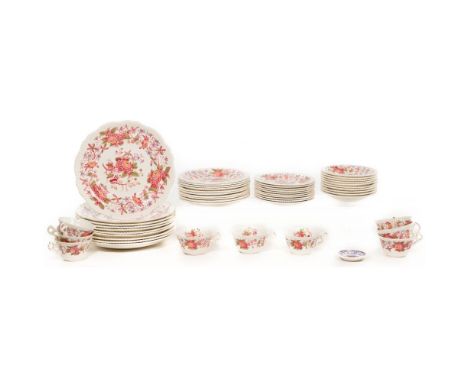 Copeland Spode 'Aster' Dinner Service  (49) pieces including (10) 10.25-inch dinner plates, (10) 7.625-inch salad plates, (10