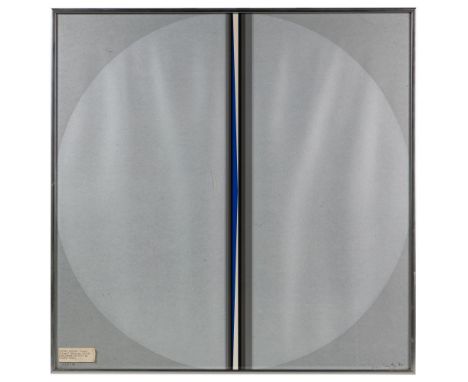 Lothar Quinte (German, 1923-2000) 'Lunar - Silver' Serigraph  1972, signed lower right, #33/100 lower left, depicting a silve