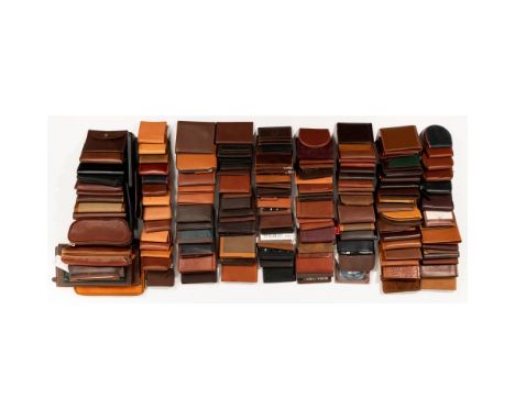 Men's Leather Assortment  Approximately (150) items including wallets, pen holders, note pads, coin purses, credit card holde