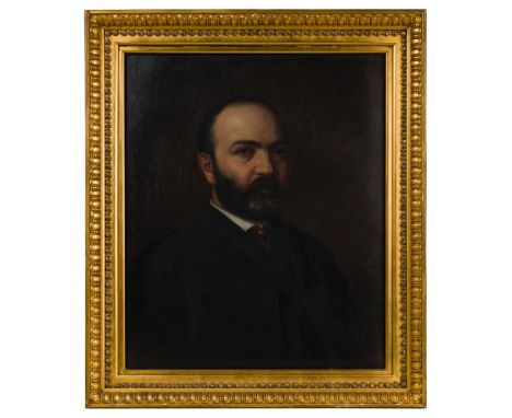 Henry Fenton Spread (Irish / American, 1844-1890) Oil on Canvas  Undated, signed lower right, a portrait of a man with beard 