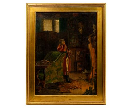 William Verplanck Birney (American, 1858-1909) Oil on Canvas  Undated, signed lower left, an interior depiction of an aristoc